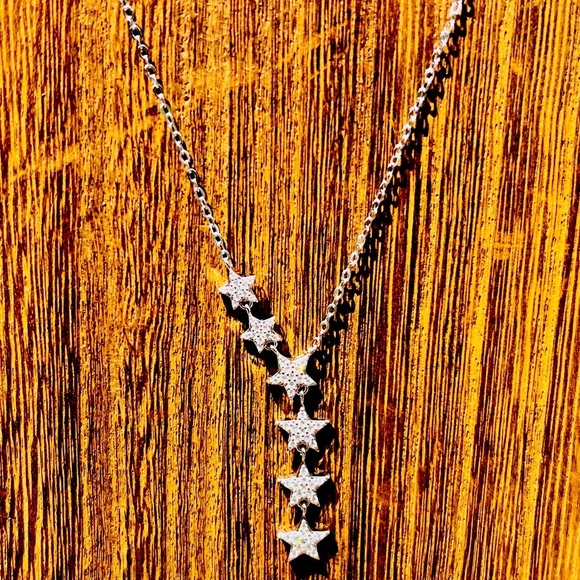 NWT .5 CTW  Moissanite Diamond Star Pendant Necklace 18-20 inch - Make an Offer! - Picture 3 of 8